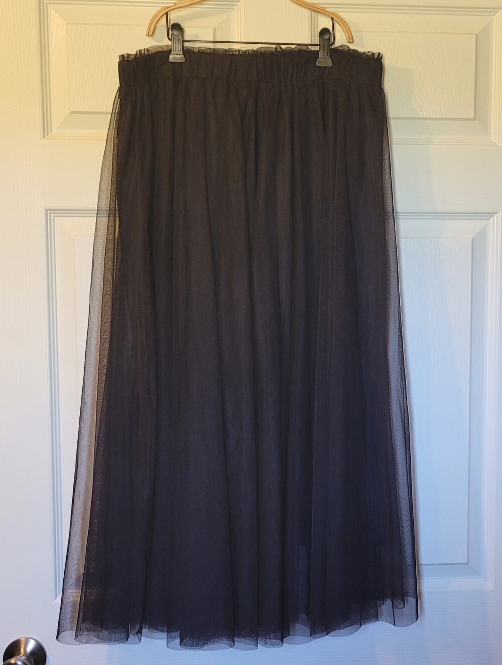 Vince Camuto Black Tulle Maxi Skirt